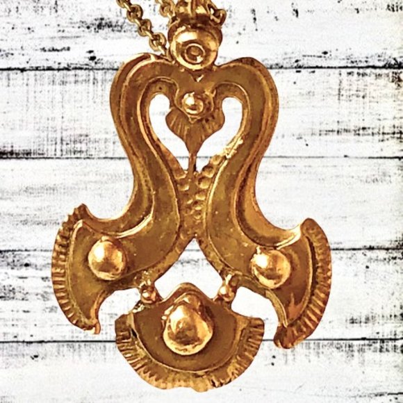 Finland Seppo Tamminen Vintage Necklace & Pendant Bronze Signed - Picture 12 of 13